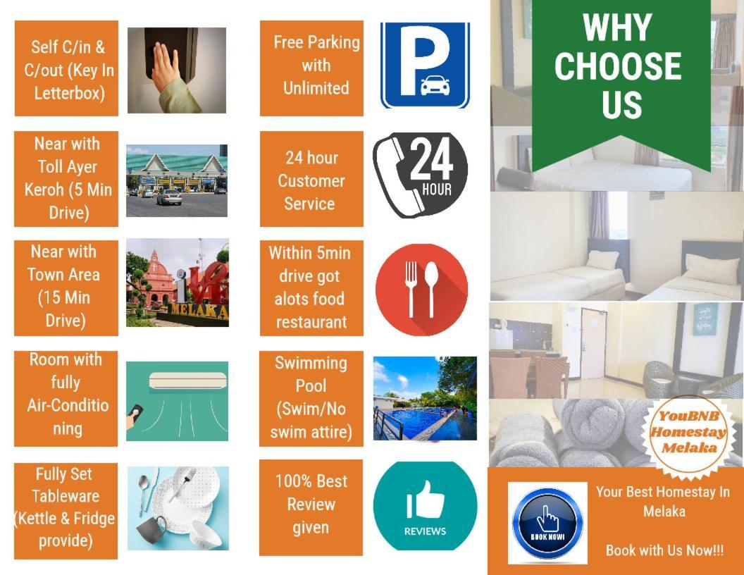 Melaka Top Largest Waterpark Resort - By Youbnb Homestay Melaka Exterior photo